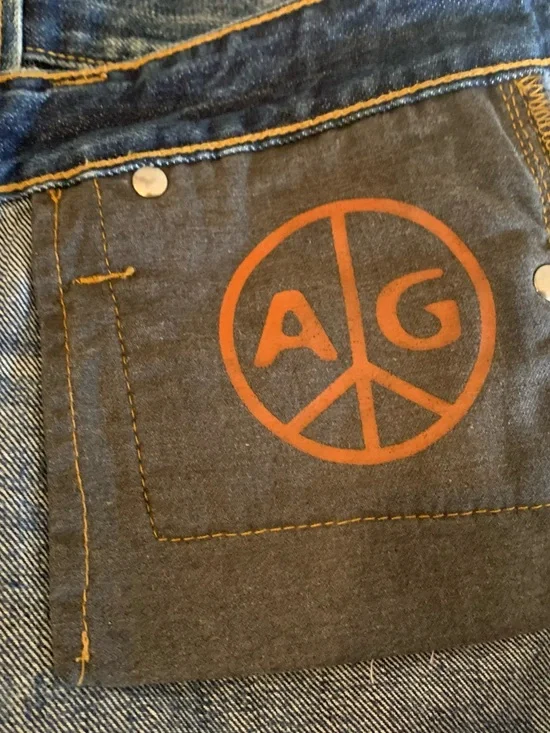 Ag Adriano Goldschmied Blue Denim Shorts with Embroidery and Beads 100% Cotton - Picture 4 of 9